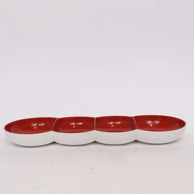 Serveringsskål (Rød, Hvid) fra Tupperware