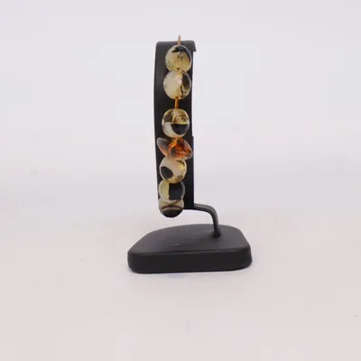 Bracelet (Yellow, Black, Multicolored) from Handmade Glass, Unknown metal