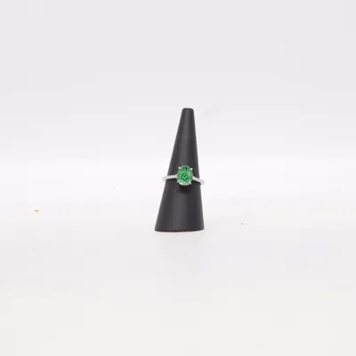 Ring (Silverfärgad, Grön) från Fine Jewelry Silver