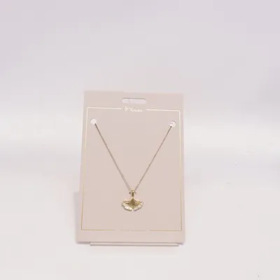 Ketting (Symbol Liebe u. Stärke Halskette    Gingoblatt 23 Karat vergoldet) van Tchibo Verguld