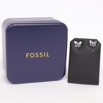 Øreringe (Lilla, Guld) fra Fossil Ukendt metal