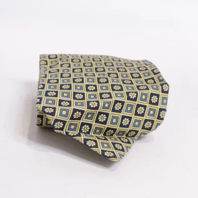 Cravate (Bleu, Jaune, Multicolore) de Andrew's Ties Soie