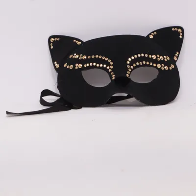 Masquerade-masker (Zwart, Goud)