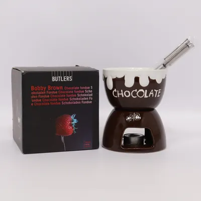 Chocolate fondue set (Brown, White) from Butlers