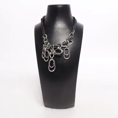 Ketting (Zwart, Zilver) Onbekend materiaal