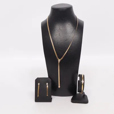 Smyckesset (Guldfärgad) från Paul Valentine Rostfritt stål