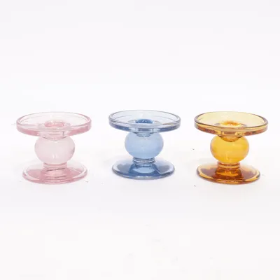 Candle holder (Pink, Blue, Yellow) from Ambiente