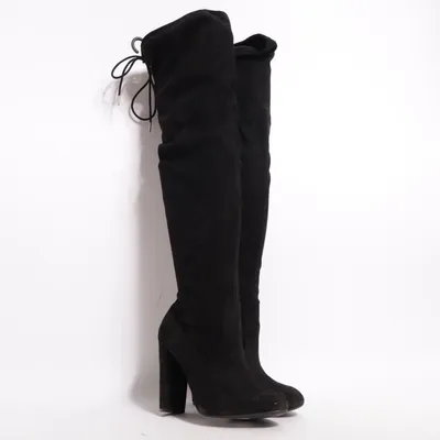 Heeled boots (Black) from JustFabulous