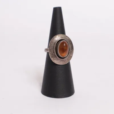 Ring (Zilver, Bruin) Zilver