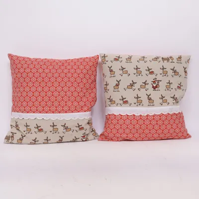 Cushion (Red, Beige, White)
