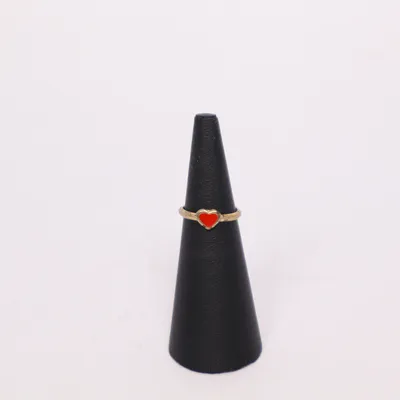 Ring (Guldfärgad, Röd) Okänd metall