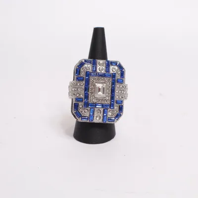 Ring (Zilver, Blauw) Onbekend materiaal