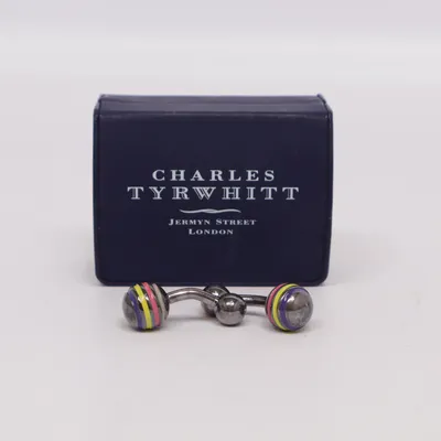 Cufflinks (Purple, Multicolored) from Charles Tyrwhitt Unknown metal