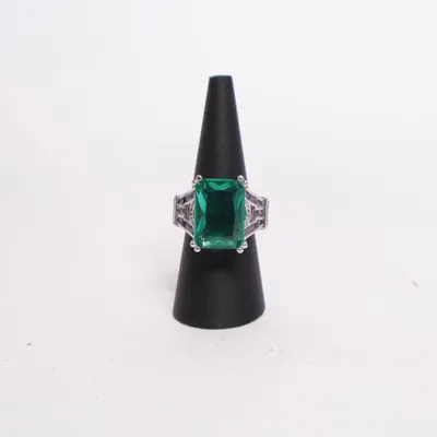 Ring (Zilver, Groen, Blauw) Onbekend materiaal