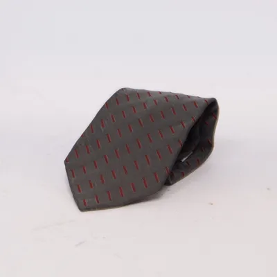 Cravate (Gris, Rouge) de Larusso Soie
