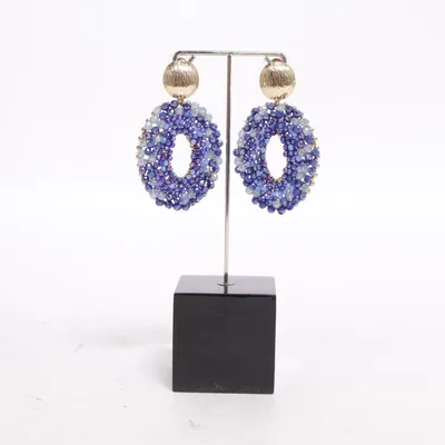 Oorbellen (Blauw, Goud) Onbekend materiaal