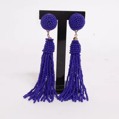 Earrings (Blue) Stainless steel