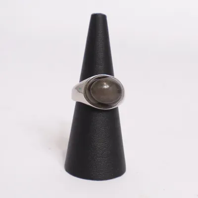 Ring (Sølv, Brun) Ukendt metal