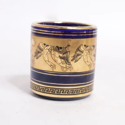 Verre à boire (Bleu, Or)