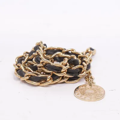 Belt (Black, Gold) from Donna by Hallhuber