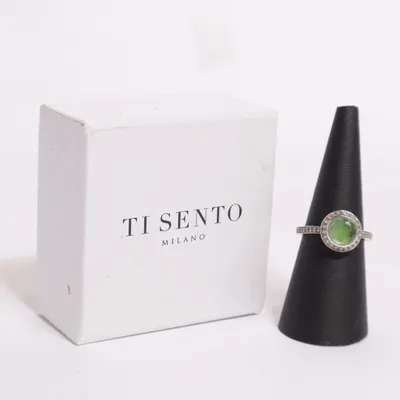 Bague (Argent, Vert) de Ti Sento Argent
