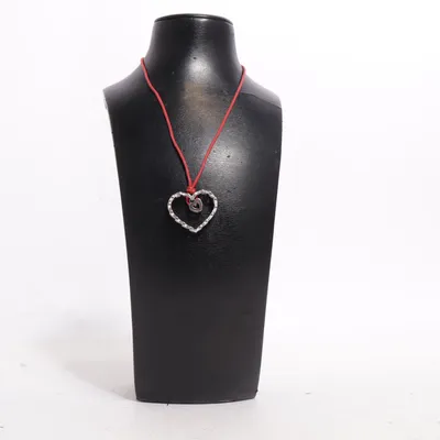 Necklace (Red, Silver) from Jette Silver