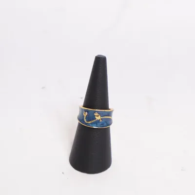 Ring (Blau, Gold) Unbekanntes Metall
