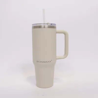 Thermos mug (Beige) from Iron Maxx