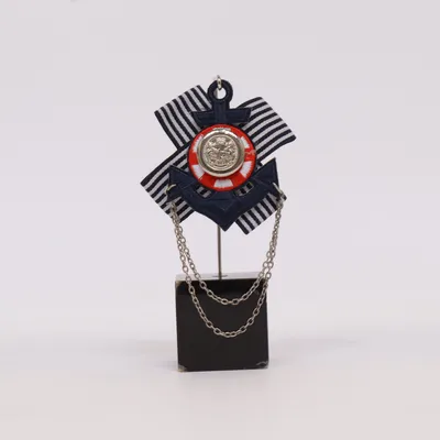Broche (Blå, Hvid, Rød) Ukendt metal