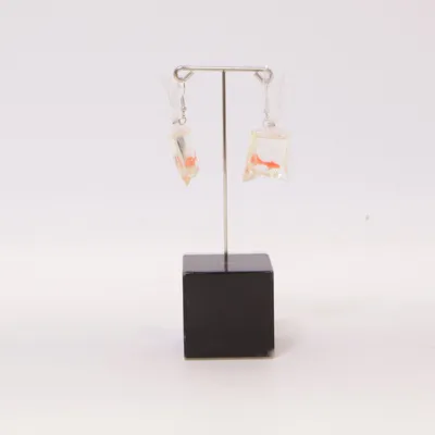 Øreringe (Transparent, Rød) Ukendt metal, Plast