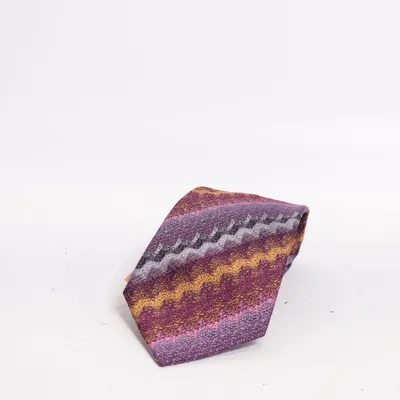 Krawatte (Lila, Gelb, Mehrfarbig) von Missoni Seide