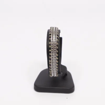 Bracelet (Gris, Noir) de New One by Schullin Métal inconnu, Cuir