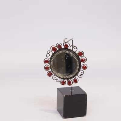 Makeup mirror (Silver, Red) from Unknown