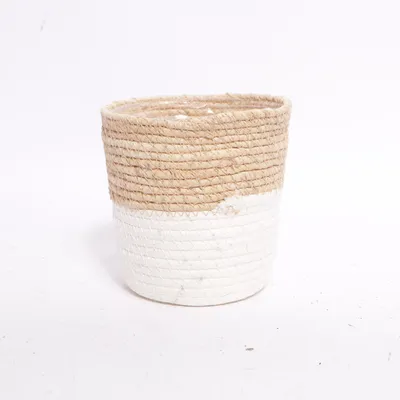 Blumentopf (Beige, Weiß)