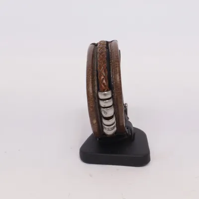 Bracelet (Brown) from Fossil Stainless steel, Leather