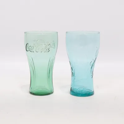 Dricksglas (Grön, Blå) från Coca Cola