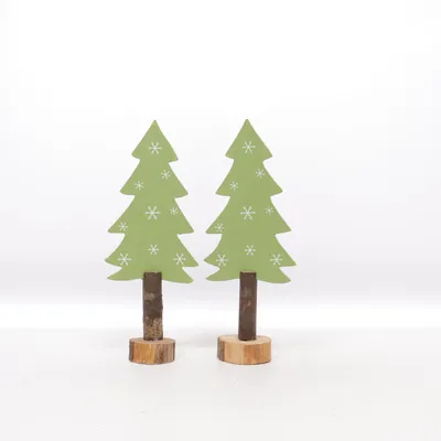 Juledekoration (Grøn, Brun, Hvid)