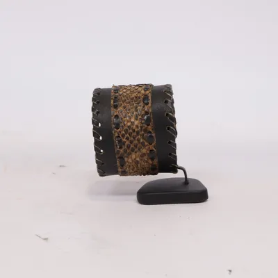 Armband (Svart, Brun) Skinn