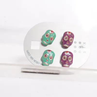 Earrings (Green, Purple, Multicolored) from SIX Unknown metal