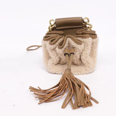 Shoulder-bag (Bessy Fur-Neck Pouch) from ASH Faux fur, Leather