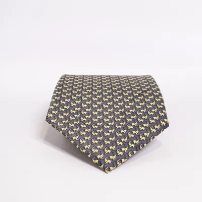 Tie (Blue, Yellow) from René Chagal Silk