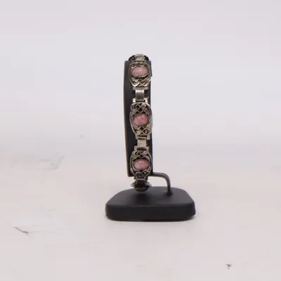 Bracelet (Silver, Black) Unknown metal