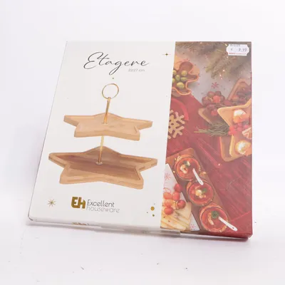 Tiered plate stand (Brown) from Excellent Houseware