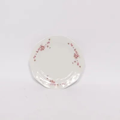 Assiette (Blanc, Rose) de Winterling