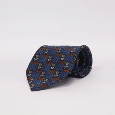 Stropdas (Blauw, Bruin, Geel) van Ermenegildo Zegna Zijde