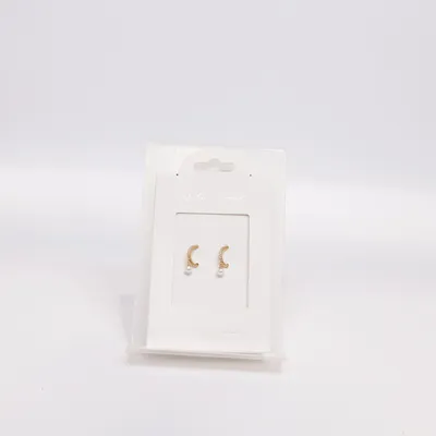 Earrings (Gold, White) from With Love Unknown metal