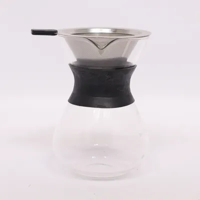 Koffiezetter (Transparant, Zwart, Zilver)
