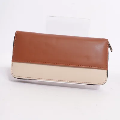 Wallet (Brown, Beige) from Invito Polyester, Polyurethane