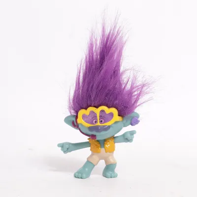 Toy figurine (Purple, Blue, Yellow) from Dreamworks Trolls