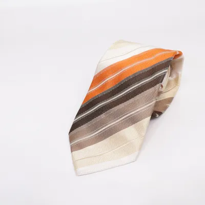 Krawatte (Orange, Braun, Beige) von Olymp Seide